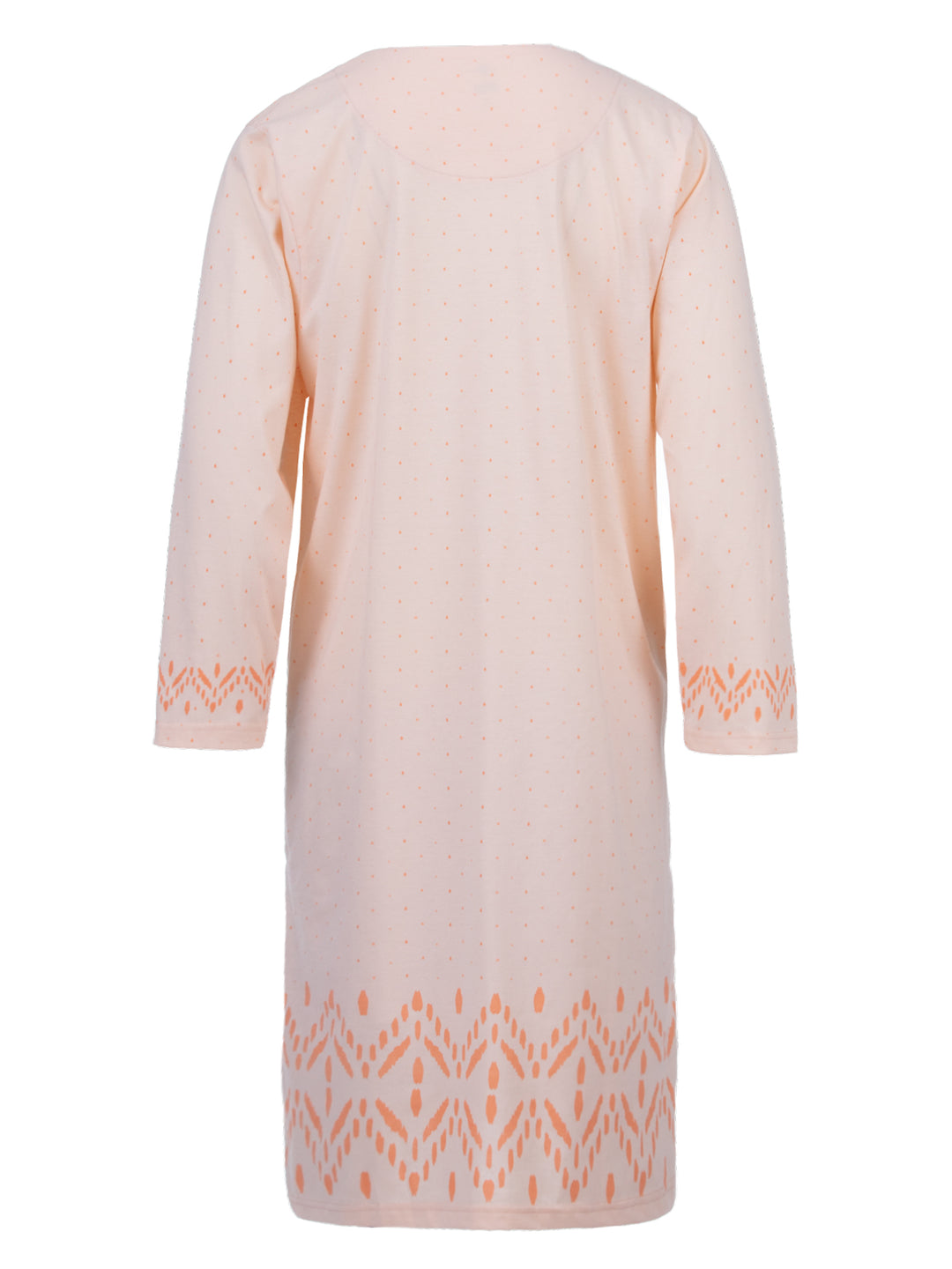 Nightdress long sleeve - dots with diamond border