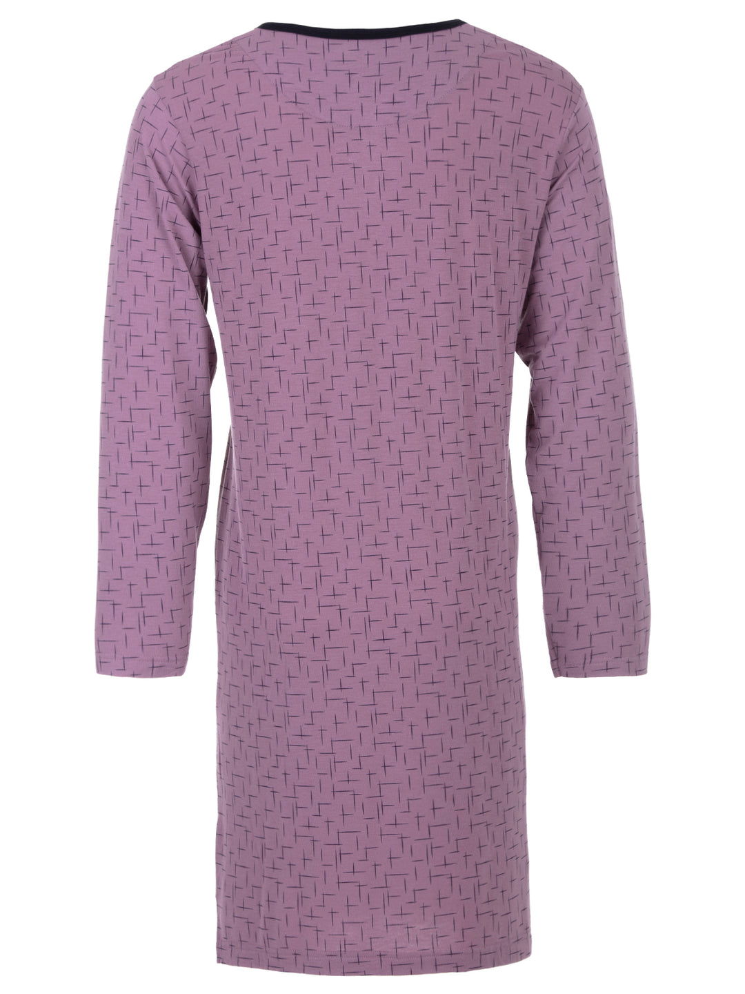 Long-sleeved nightdress - striped pattern