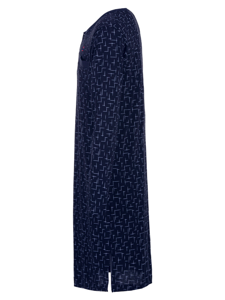 Long-sleeved nightdress - striped pattern