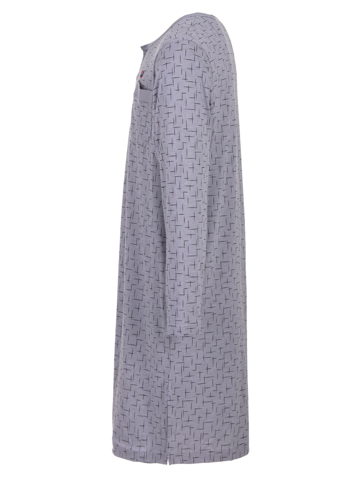 Long-sleeved nightdress - striped pattern