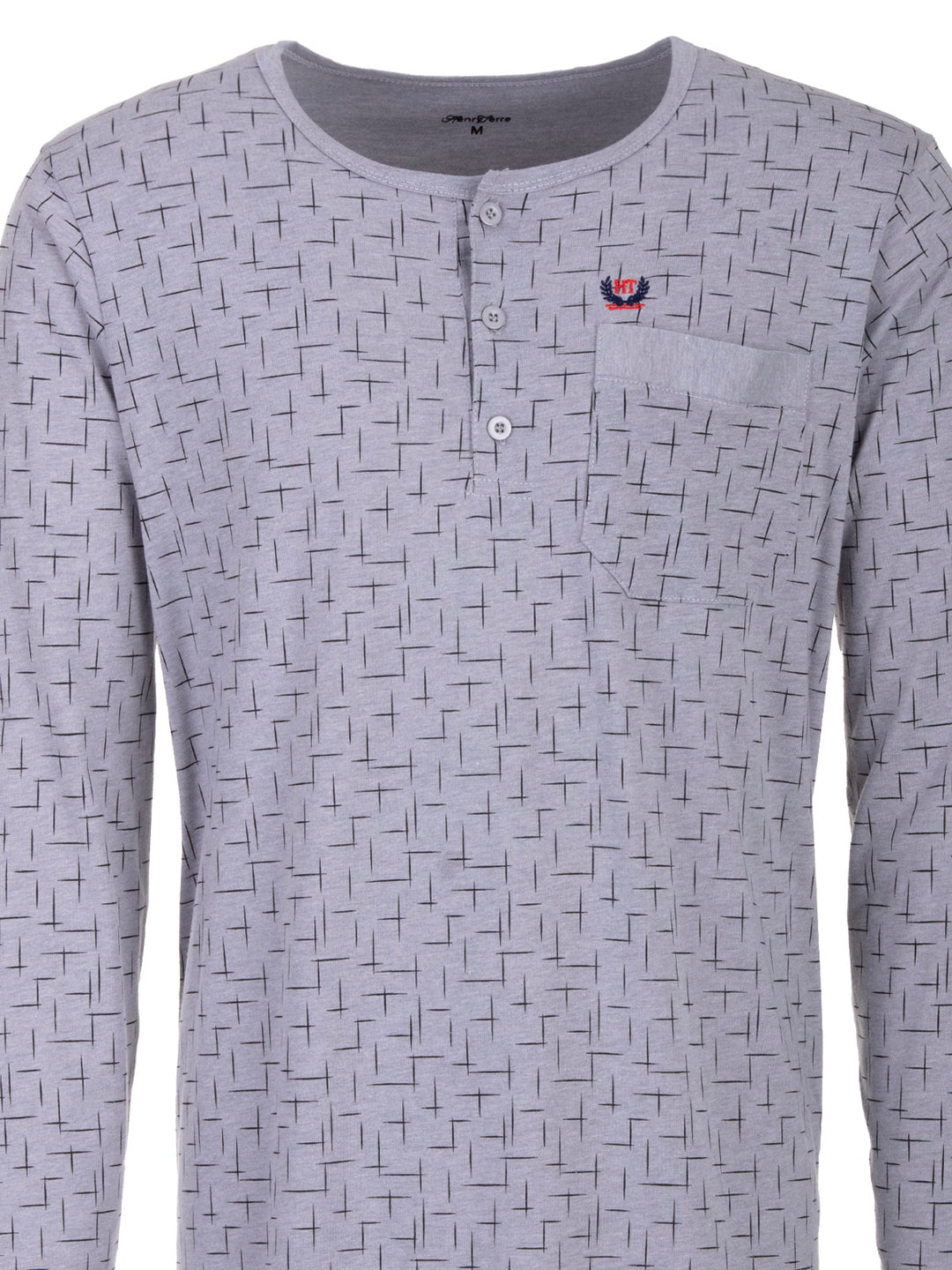 Long-sleeved nightdress - striped pattern