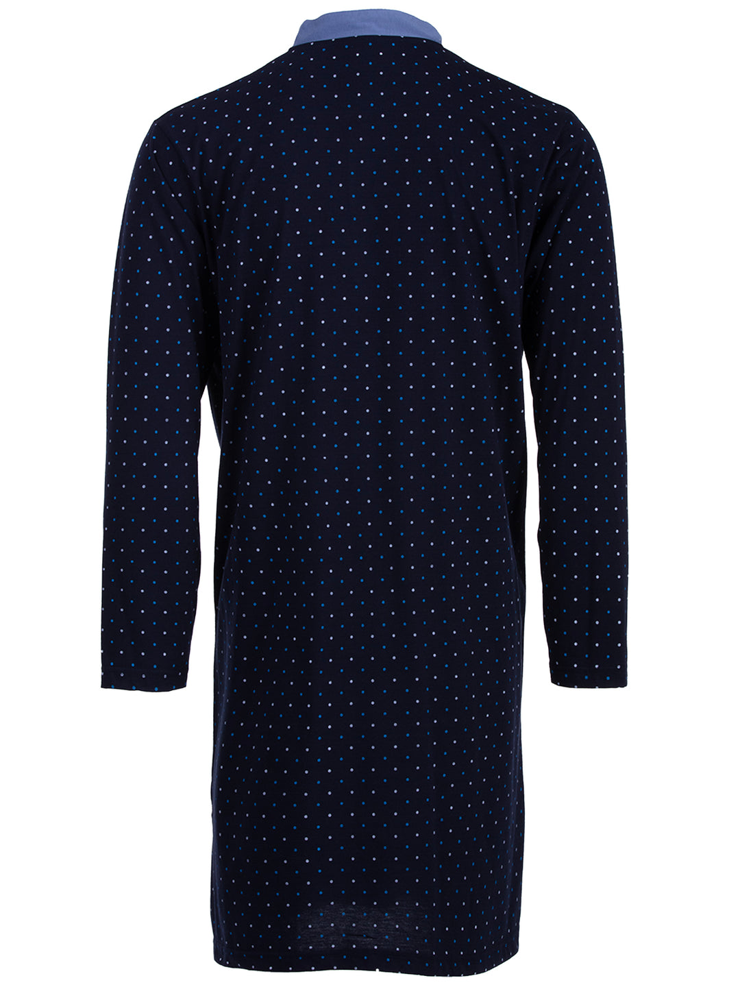 Nightdress long-sleeved - stand-up collar with dots