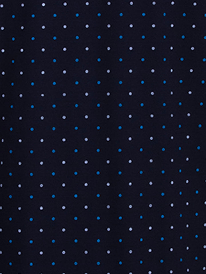 Nightdress long-sleeved - stand-up collar with dots