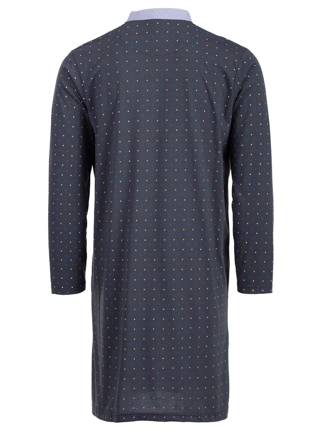 Nightdress long-sleeved - stand-up collar with dots