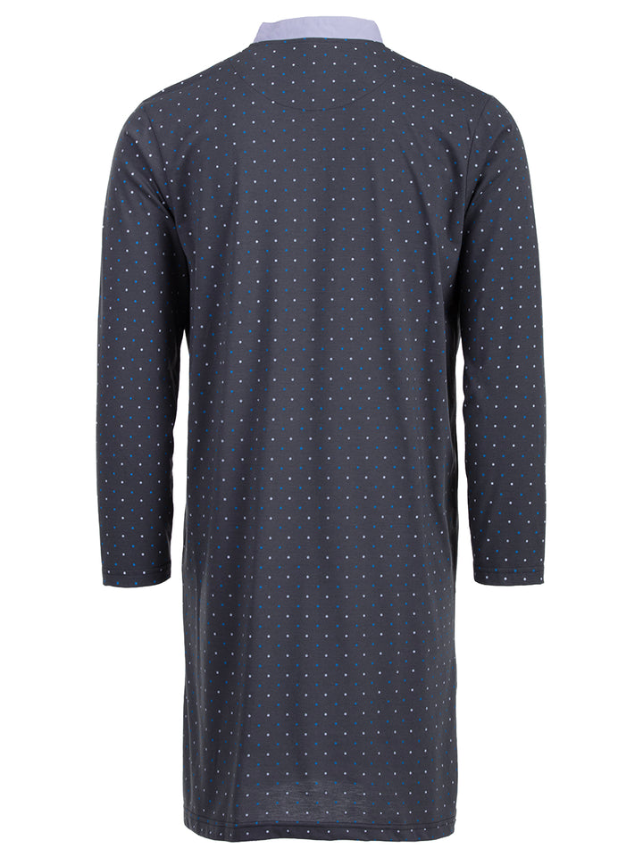Nightdress long-sleeved - stand-up collar with dots