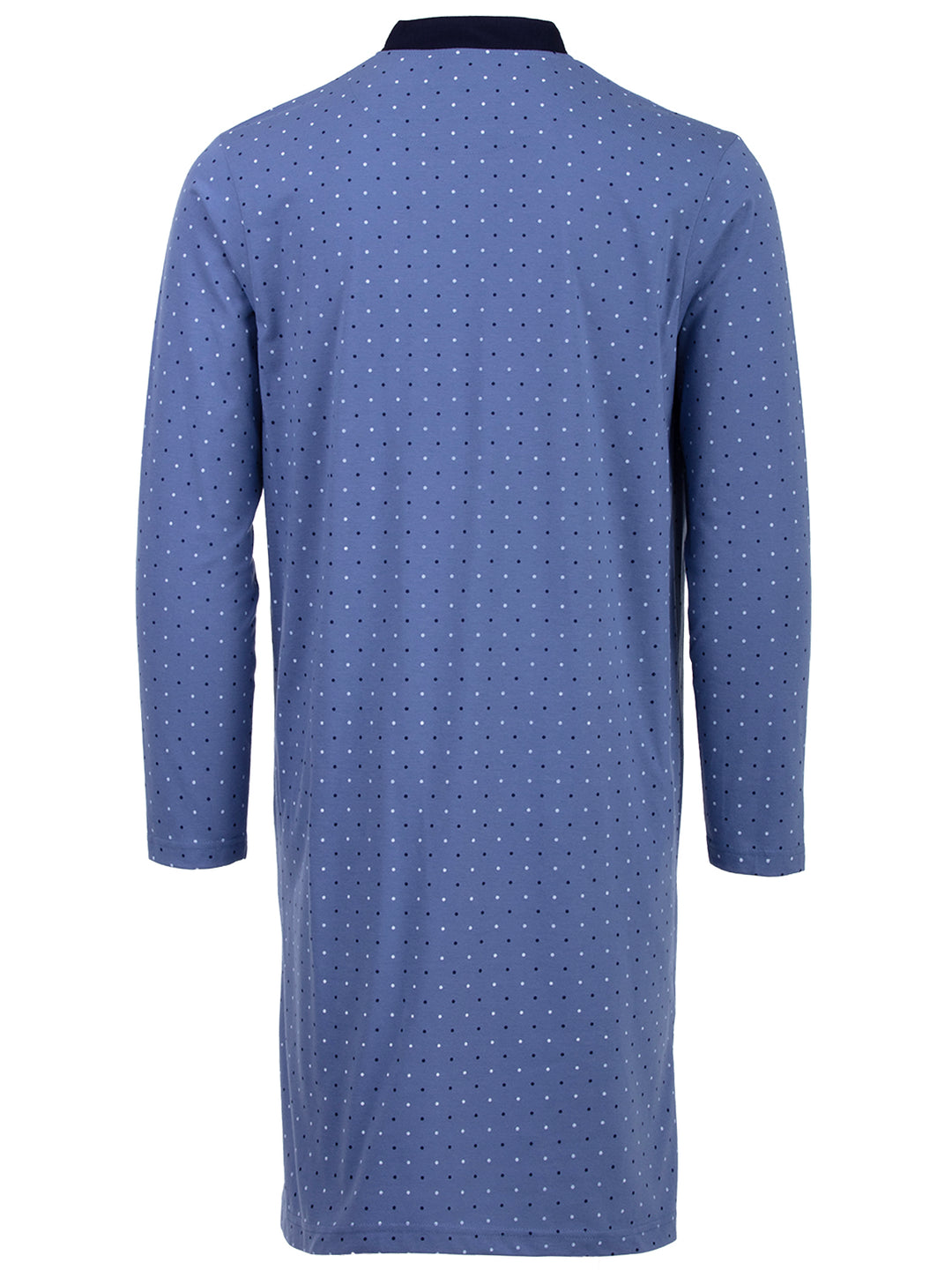 Nightdress long-sleeved - stand-up collar with dots