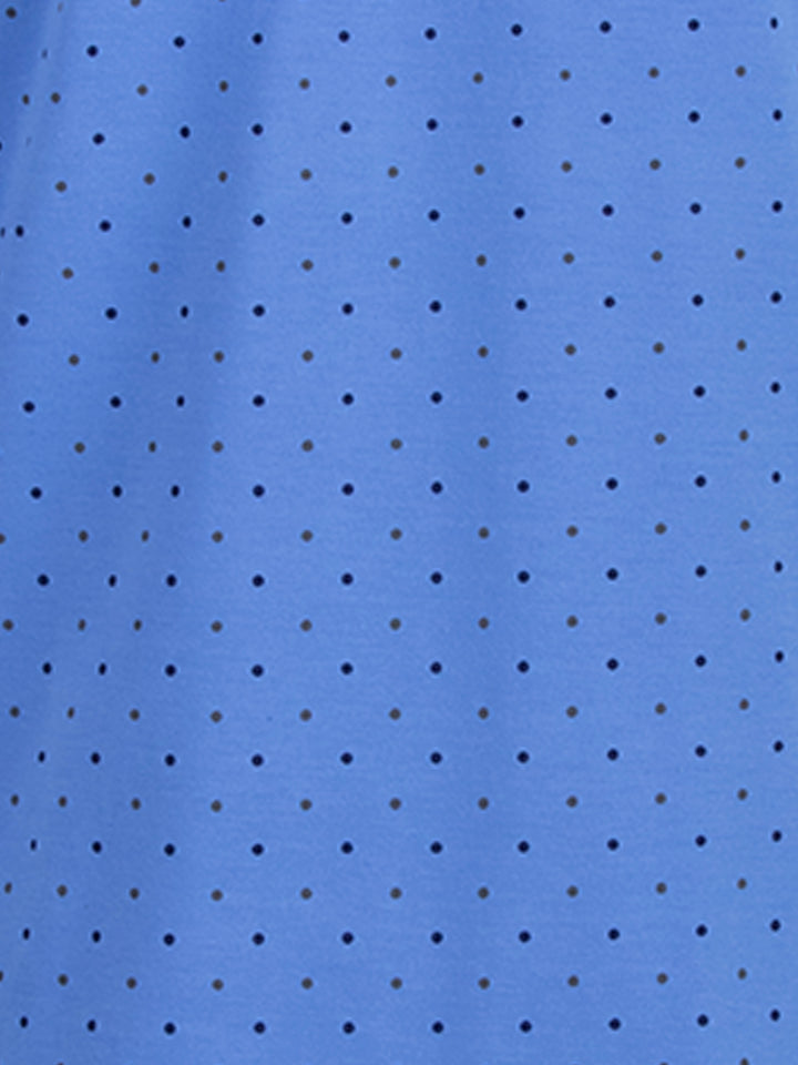 Nightdress long-sleeved - stand-up collar with dots