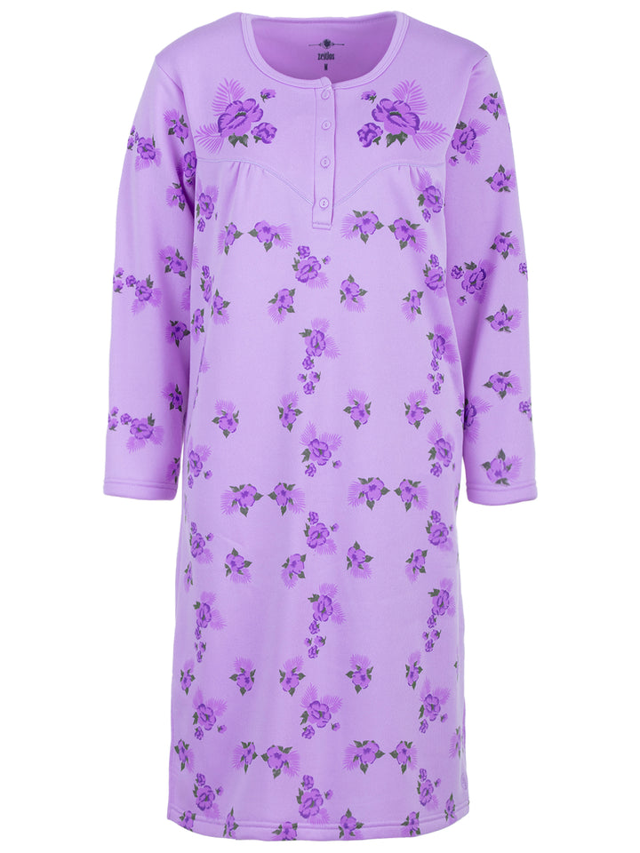 Thermal Nightdress - Big Flower Fern