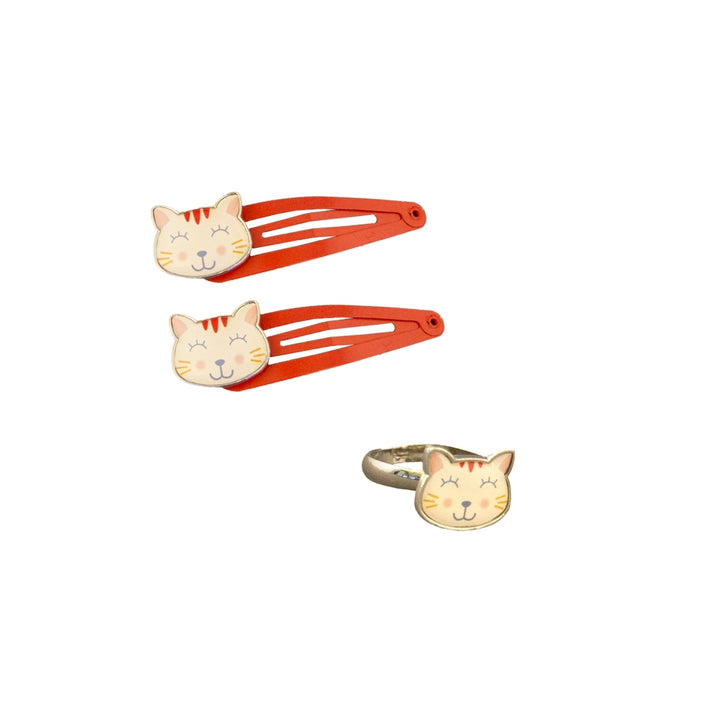 Hair Clips &amp;amp; Ring - Cat