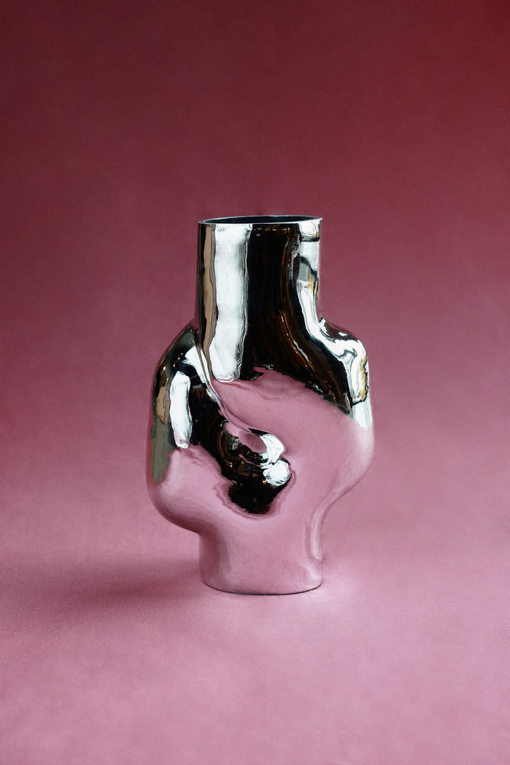 Gleam Glass Vase High Chrome – Design Vase 32.5 cm, 3.5 L