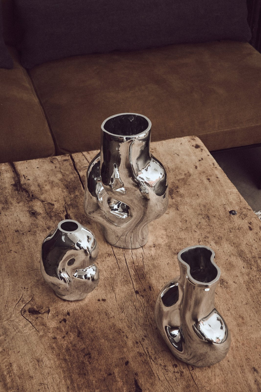 Gleam Glass Vase High Chrome – Design Vase 32.5 cm, 3.5 L