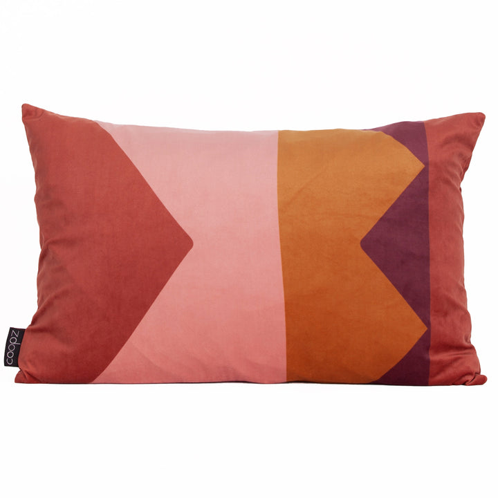 Cushion Cover Letter Velvet Bordeaux