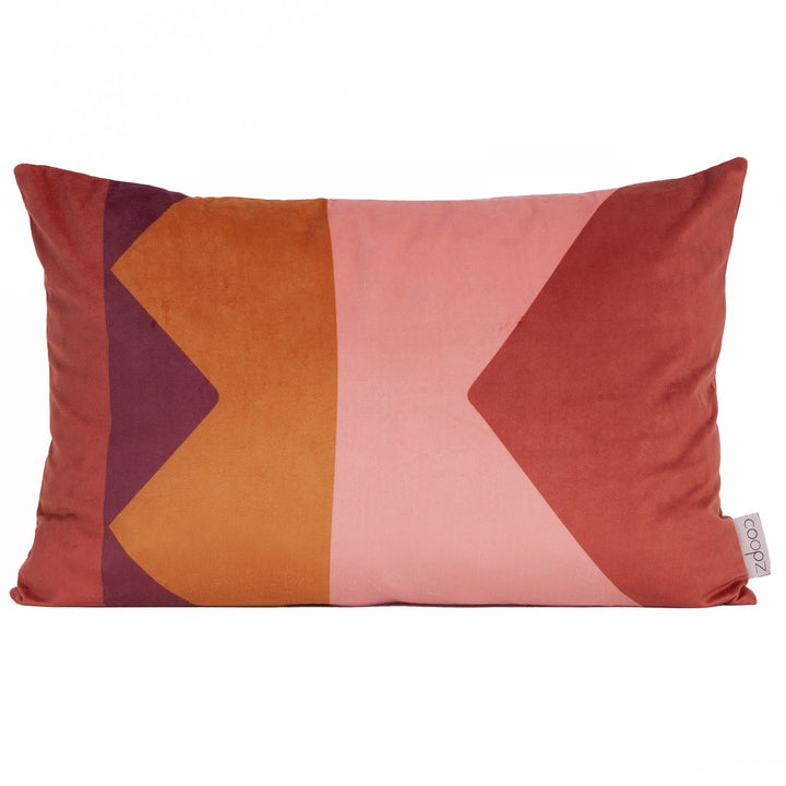 Cushion Cover Letter Velvet Bordeaux