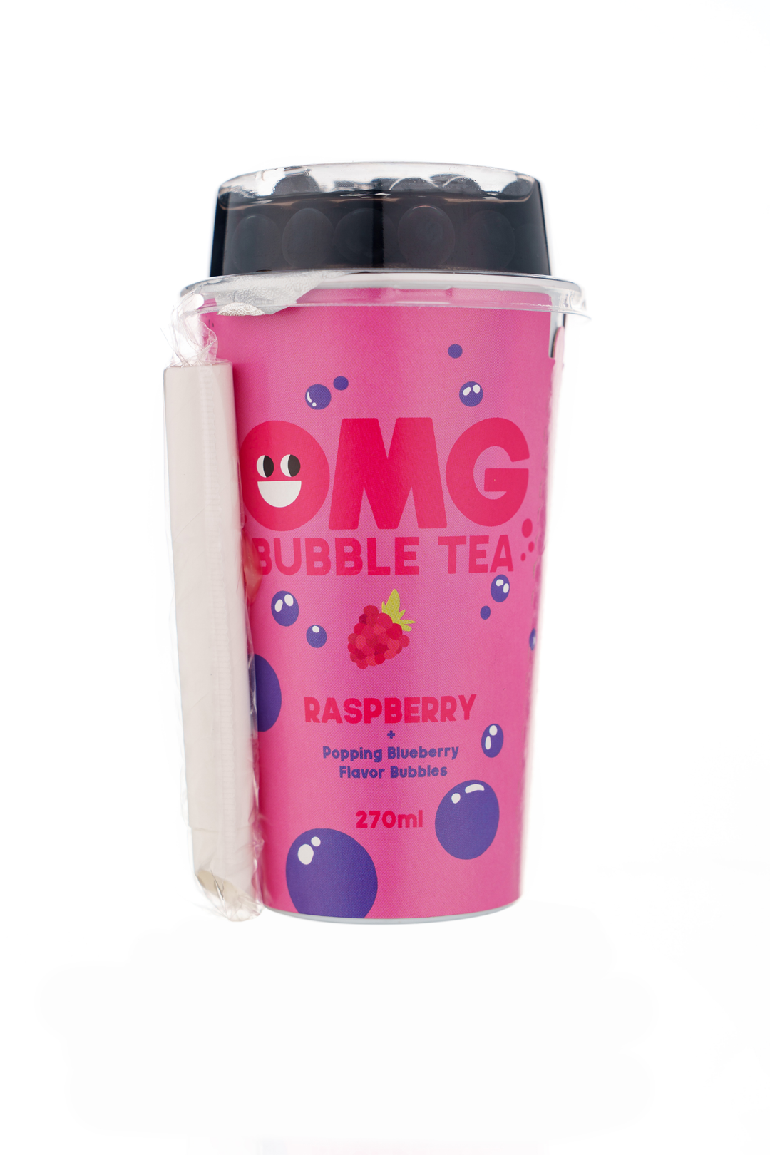 OMG Bubble Tea Himbeere mit Blaubeere Fruchtperlen