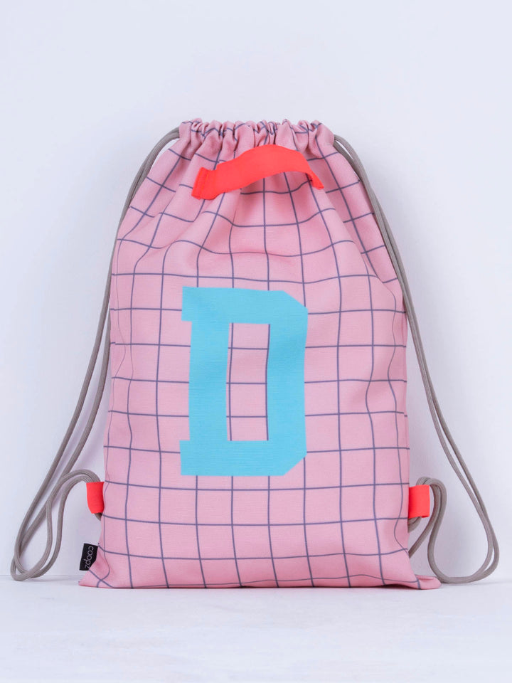 Letterbag check pink/turquoise