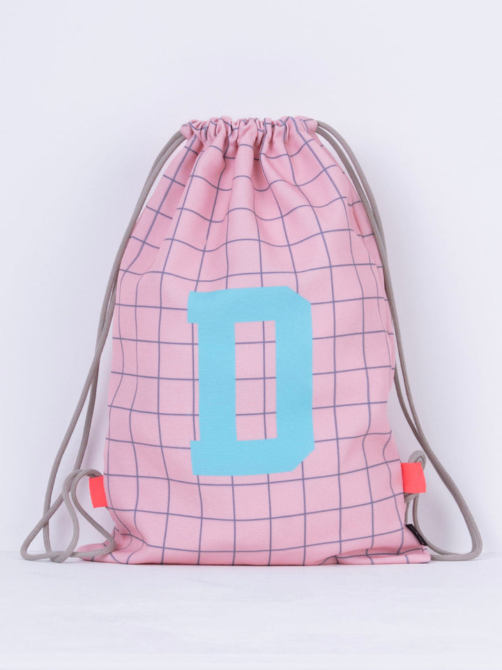 Letterbag check pink/turquoise