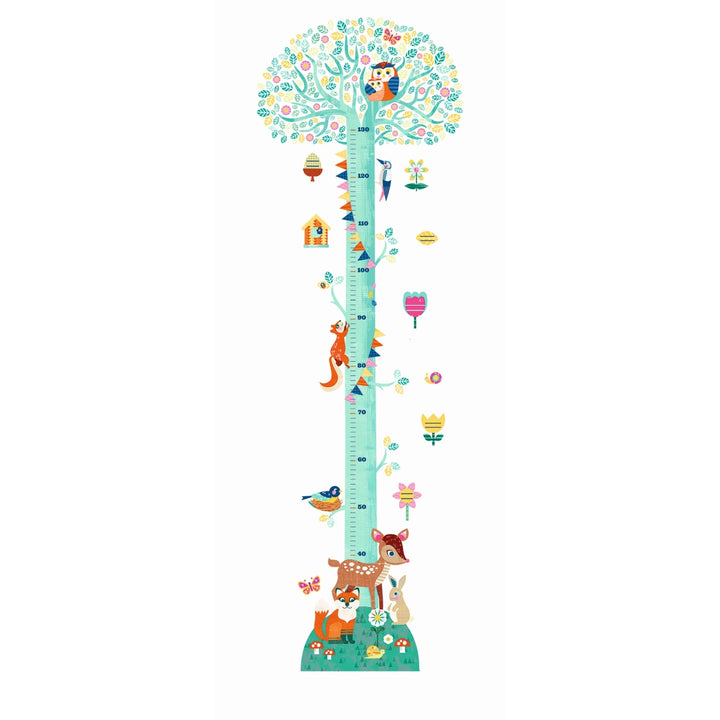 Wandsticker Messlatte: Blossoming tree