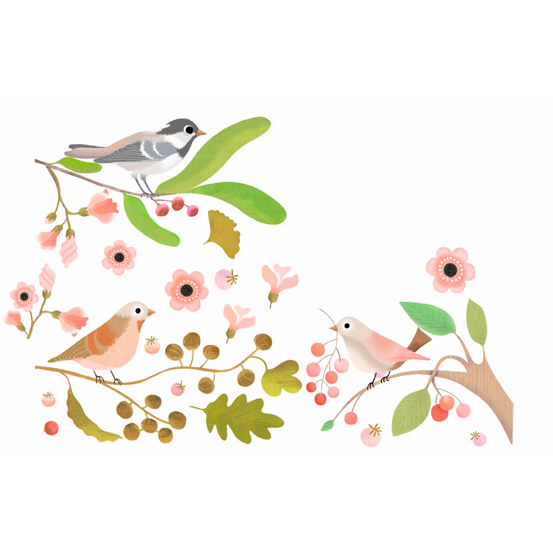 Fensterbilder: Romantische Vögel