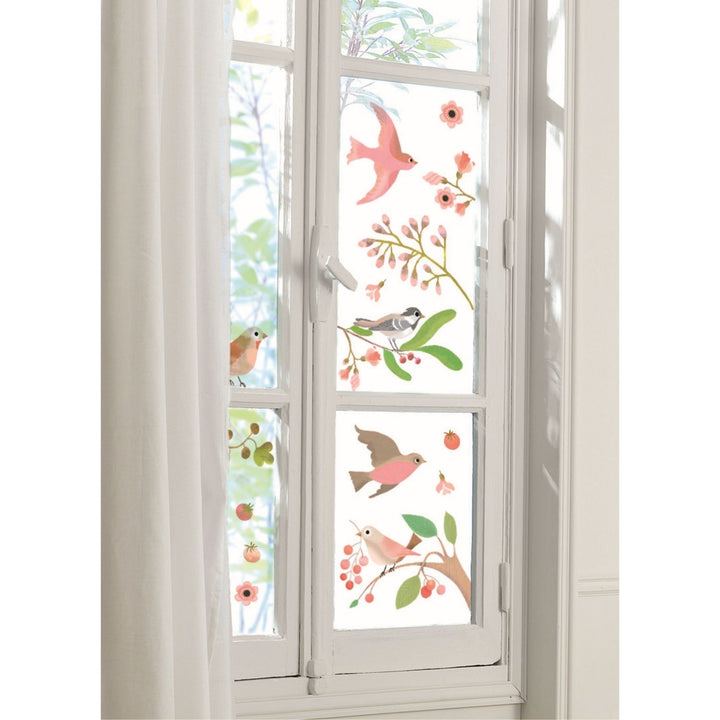 Fensterbilder: Romantische Vögel