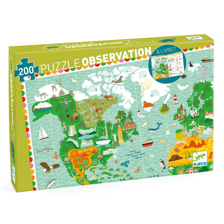 Wimmelpuzzle Weltreise mit Booklet + Poster