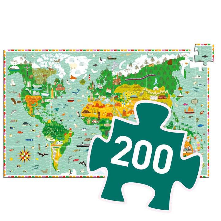 Wimmelpuzzle Weltreise mit Booklet + Poster