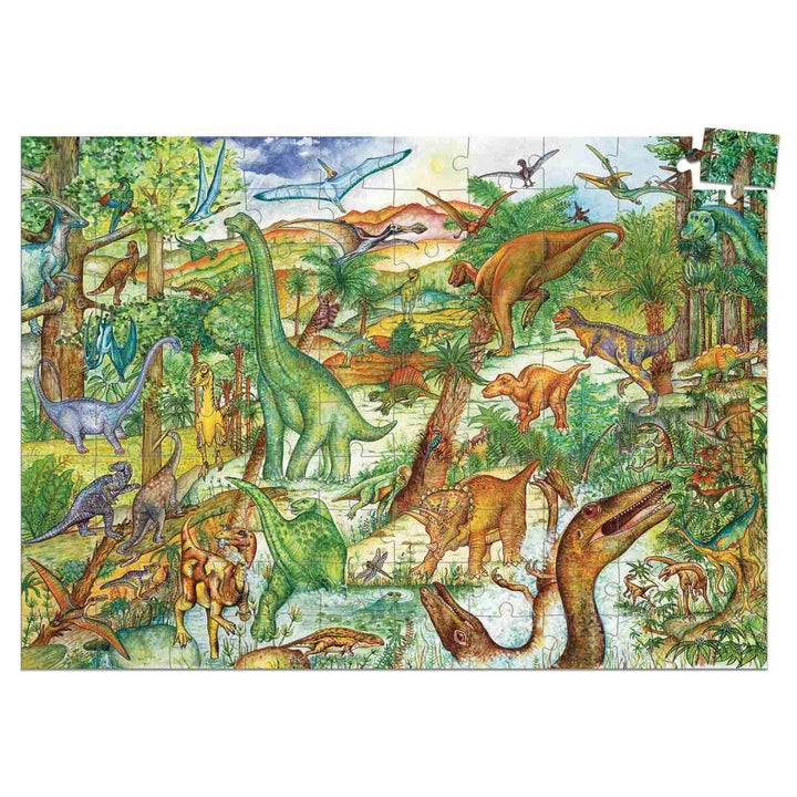 Hidden object puzzle dinosaurs with booklet + poster