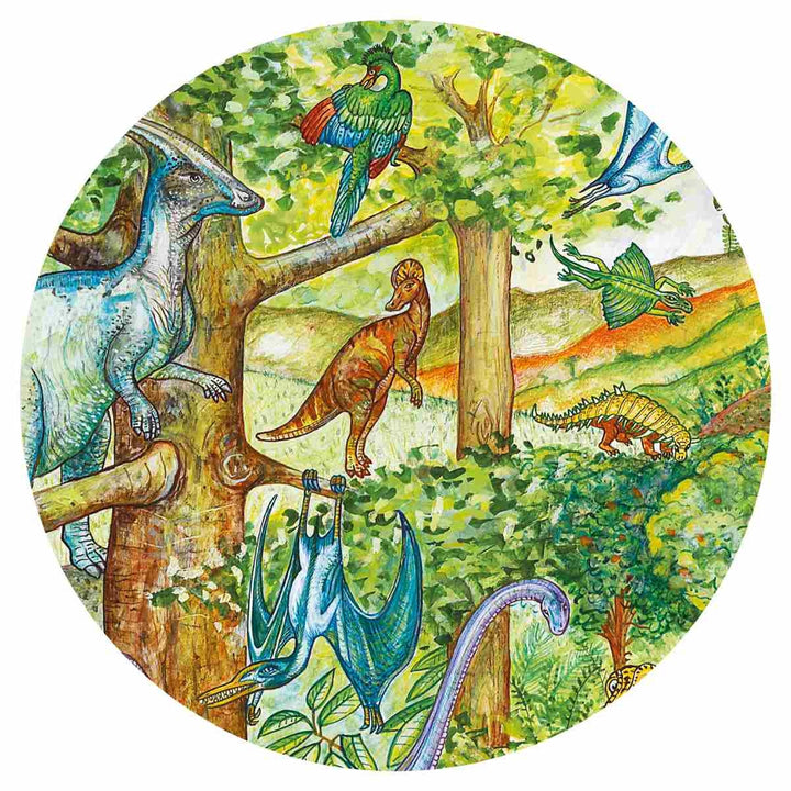 Hidden object puzzle dinosaurs with booklet + poster