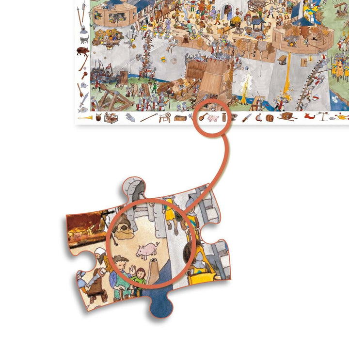 Wimmelpuzzle 100 Teile mit Poster