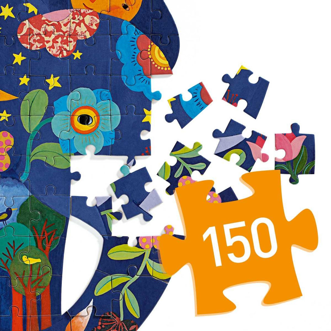 Silhouetten Puzzle 150 Teile mit Poster