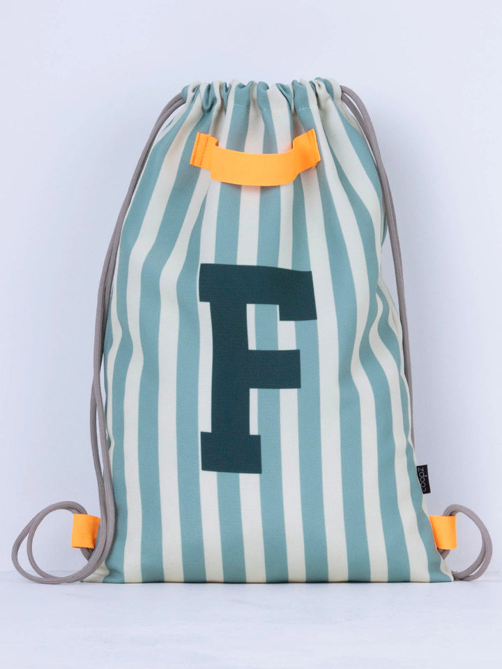 Letterbag Stripe grün/blau