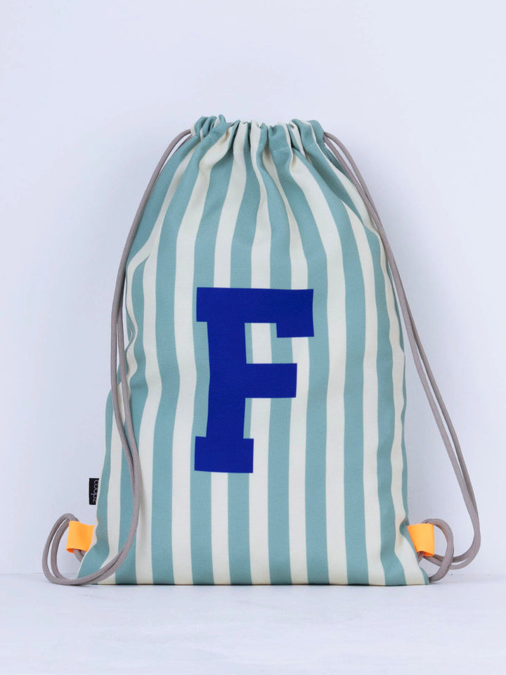 Letterbag Stripe grün/blau