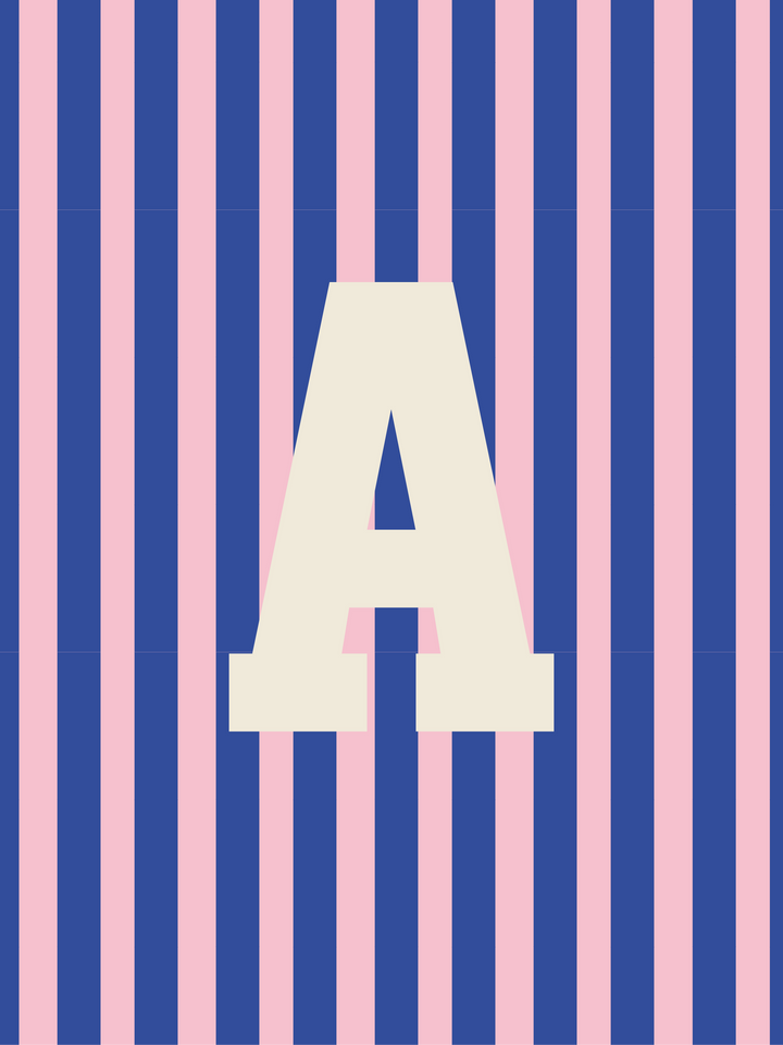 Letterbag Stripe pink/blue