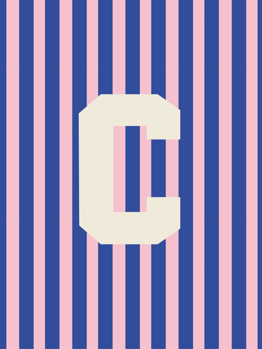 Letterbag Stripe pink/blue
