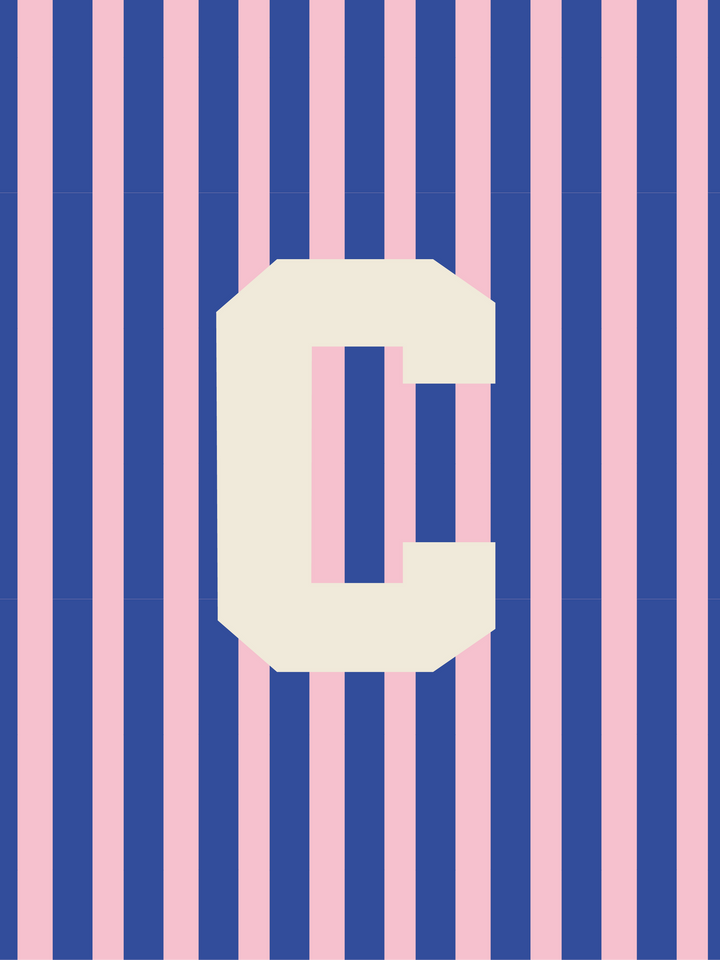 Letterbag Stripe pink/blue