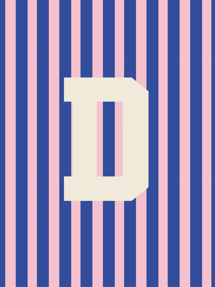 Letterbag Stripe pink/blue