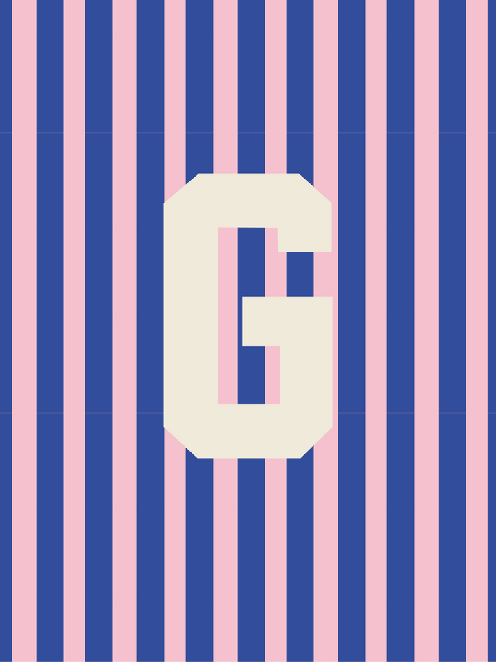 Letterbag Stripe pink/blue