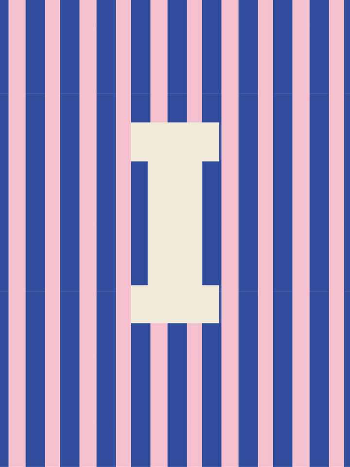 Letterbag Stripe pink/blue