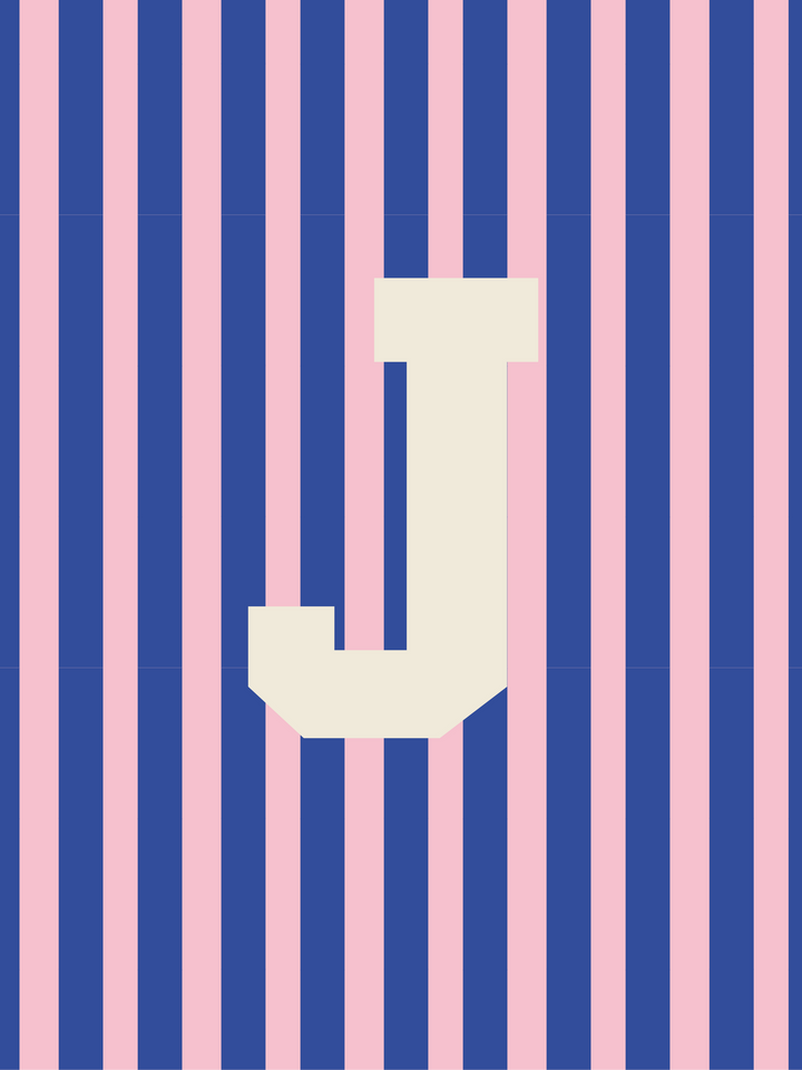 Letterbag Stripe pink/blue