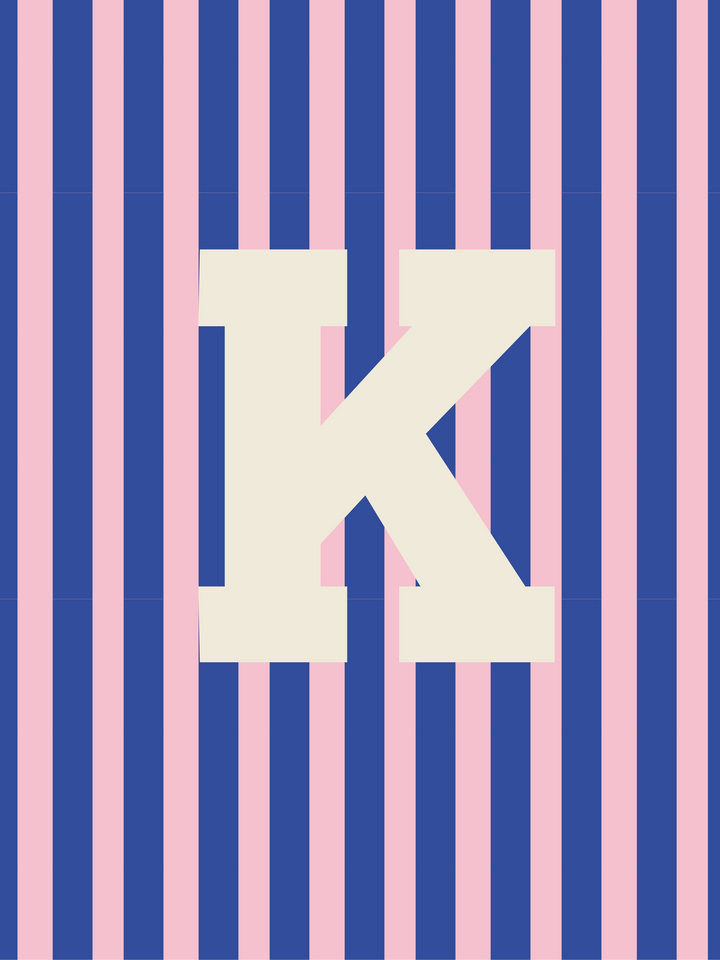 Letterbag Stripe pink/blue