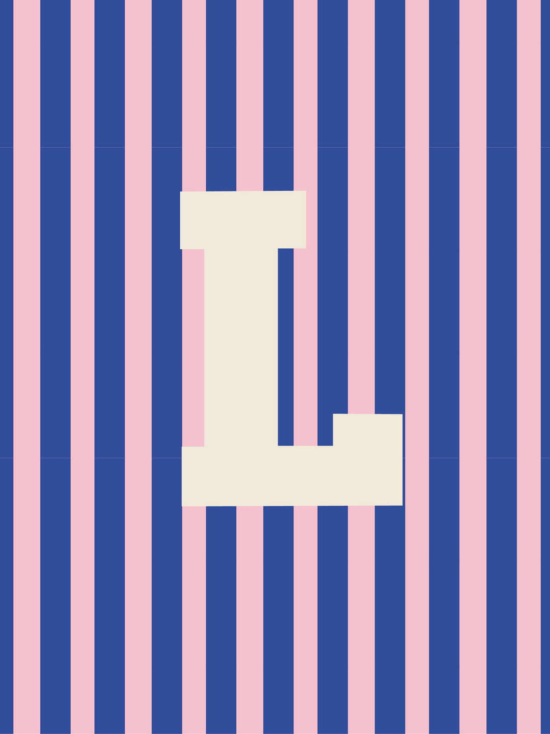 Letterbag Stripe pink/blue