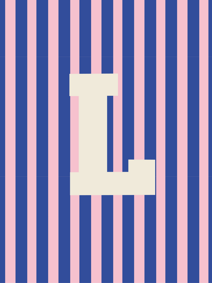 Letterbag Stripe pink/blue