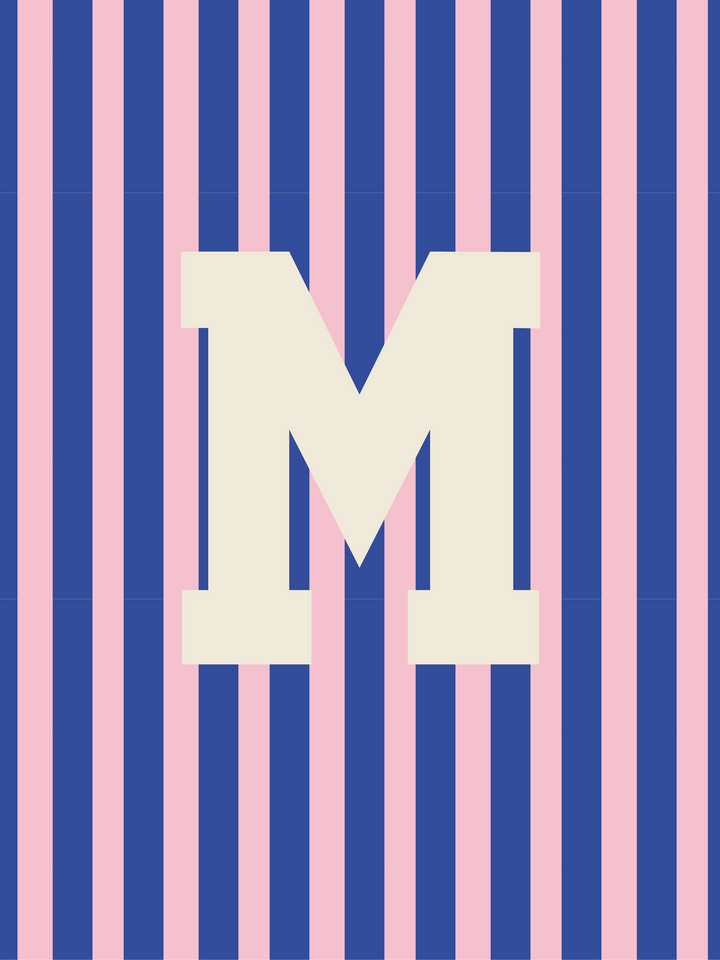 Letterbag Stripe pink/blue