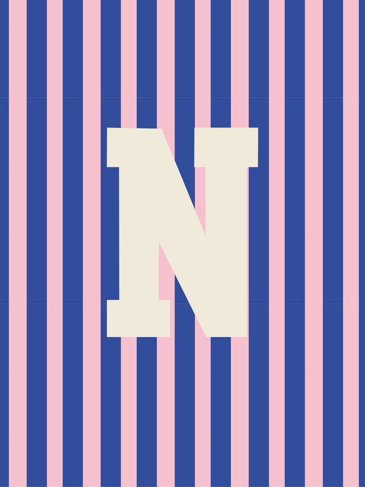 Letterbag Stripe pink/blue