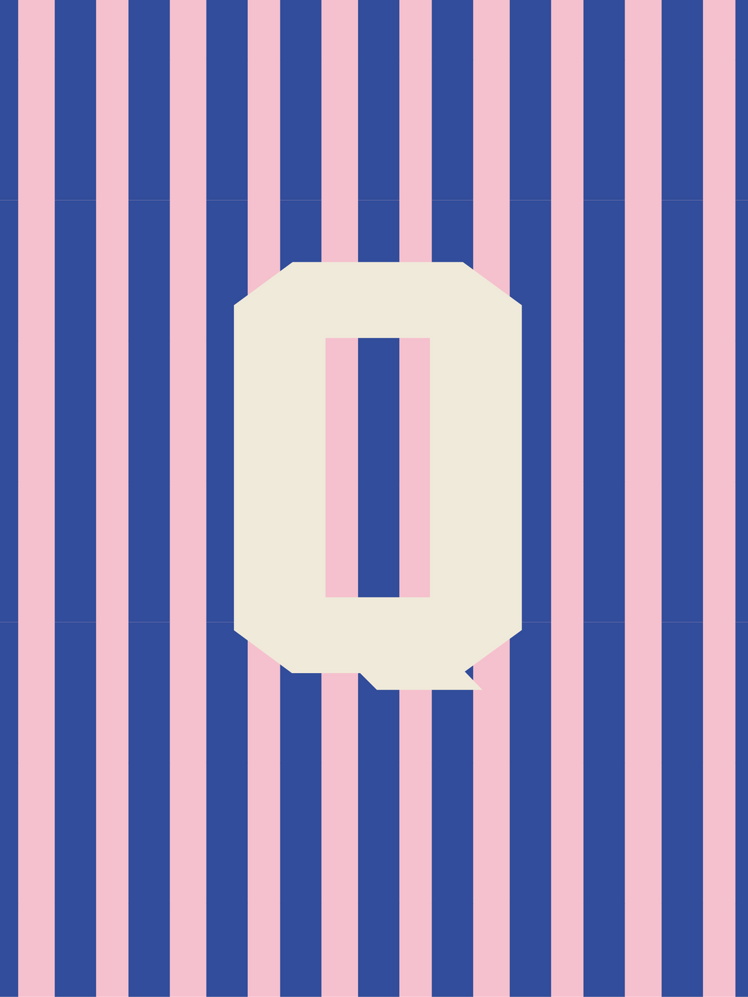 Letterbag Stripe pink/blue