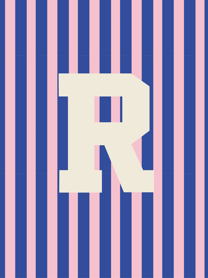 Letterbag Stripe pink/blue