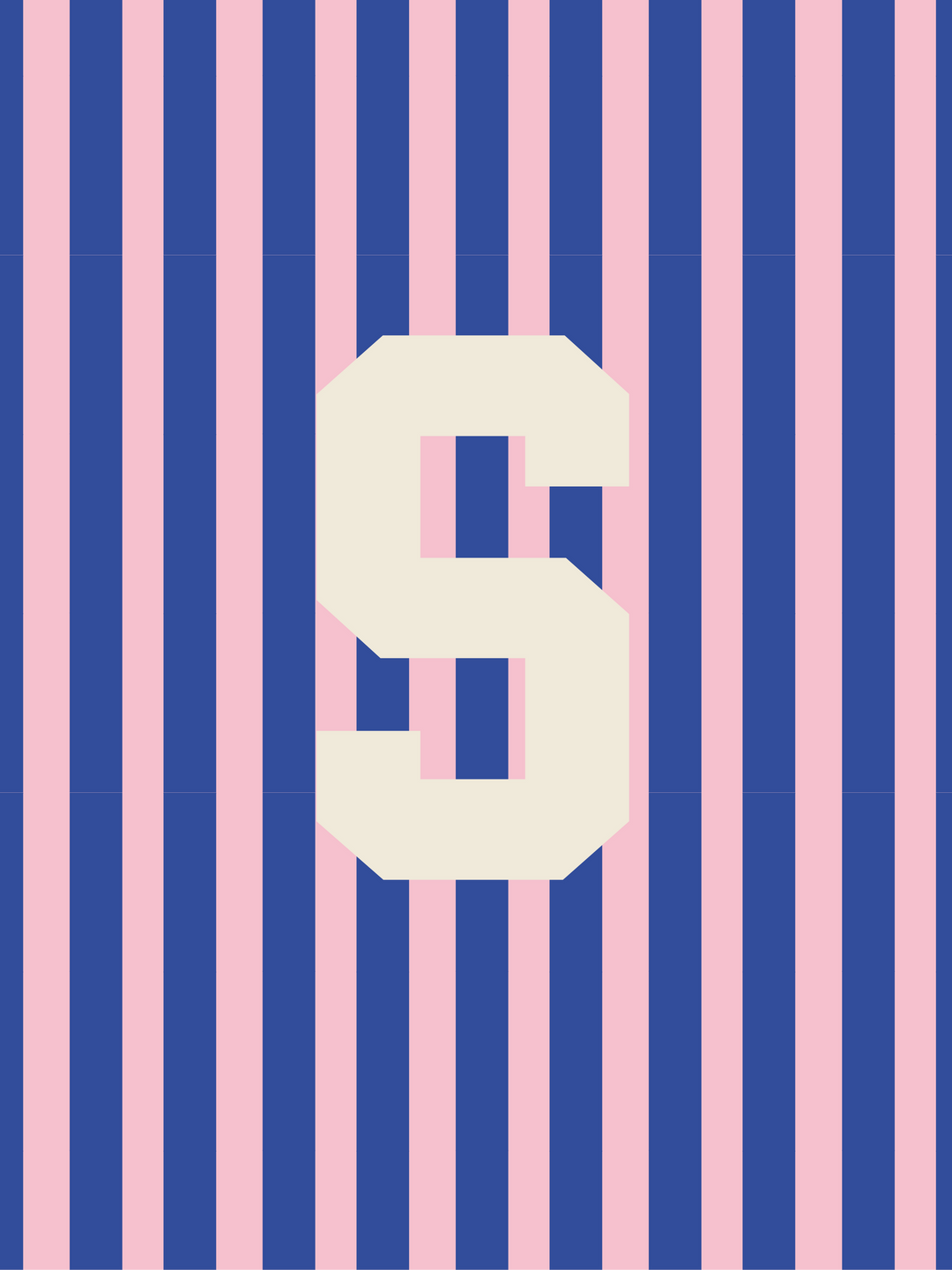 Letterbag Stripe pink/blue