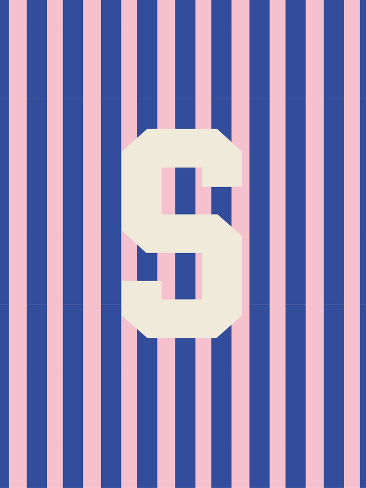 Letterbag Stripe pink/blue