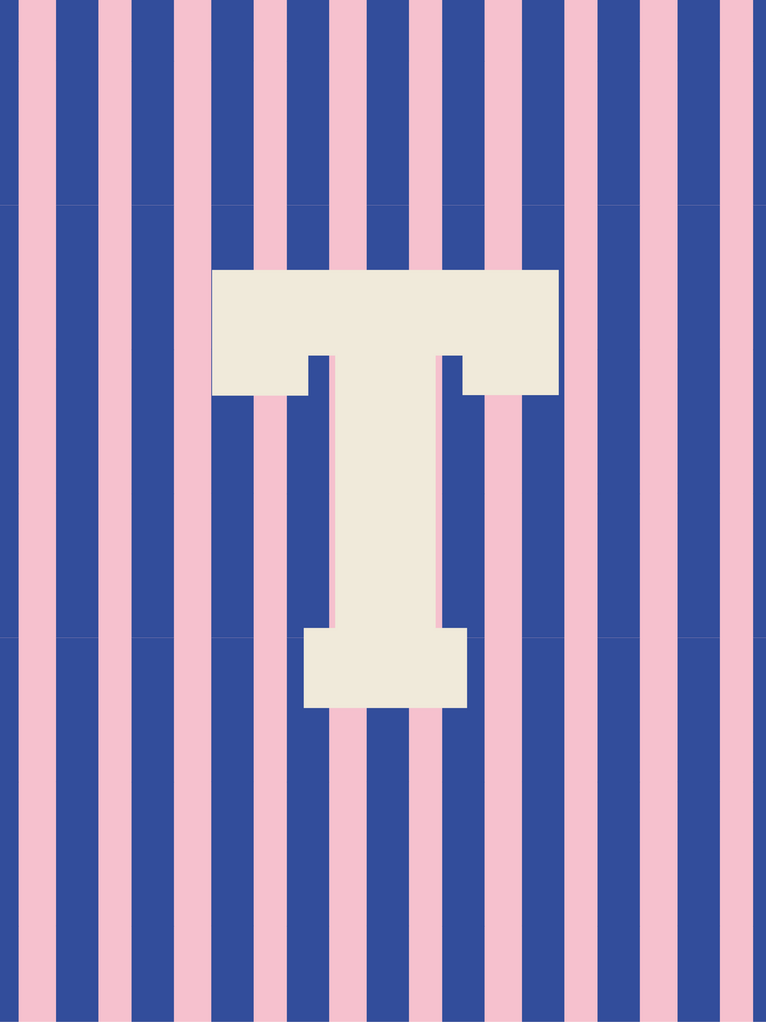 Letterbag Stripe pink/blue