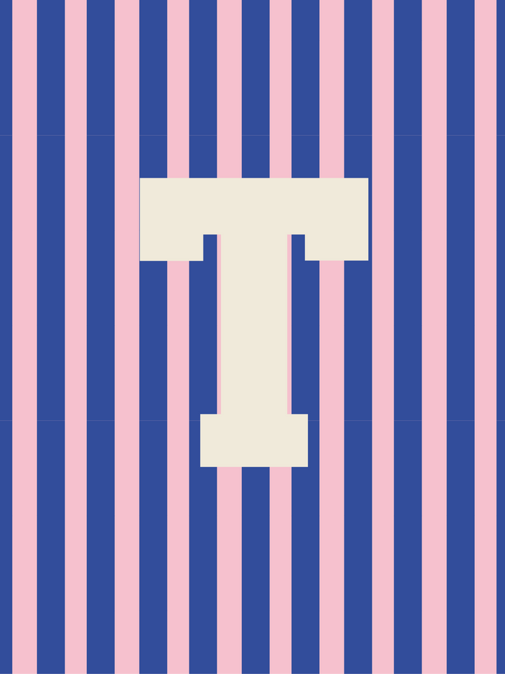 Letterbag Stripe pink/blue