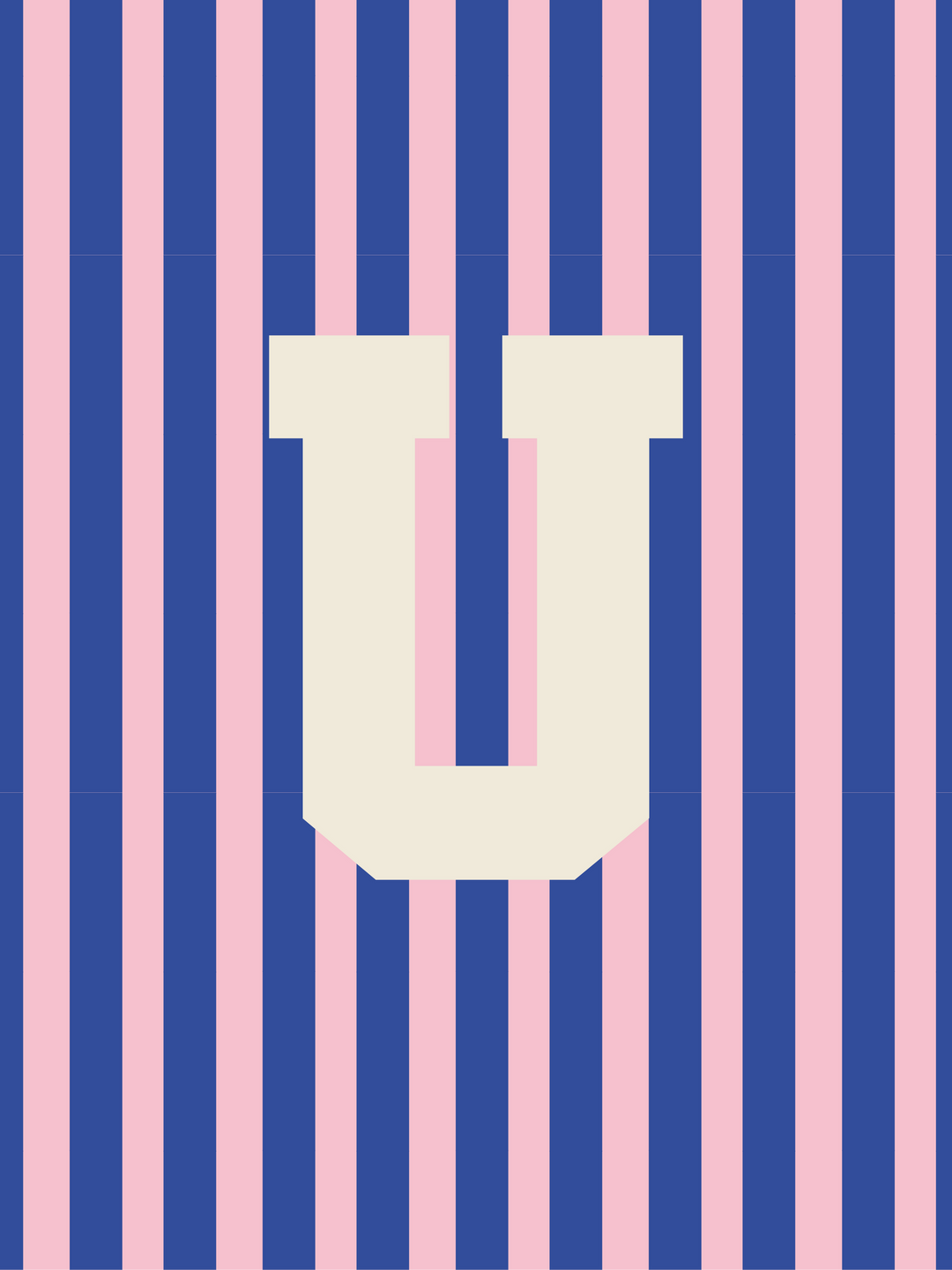 Letterbag Stripe pink/blue